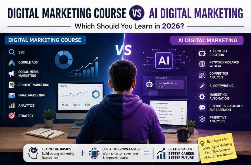 Digital Marketing Course vs AI Digital Marketing: Which Should You Learn? (2026)