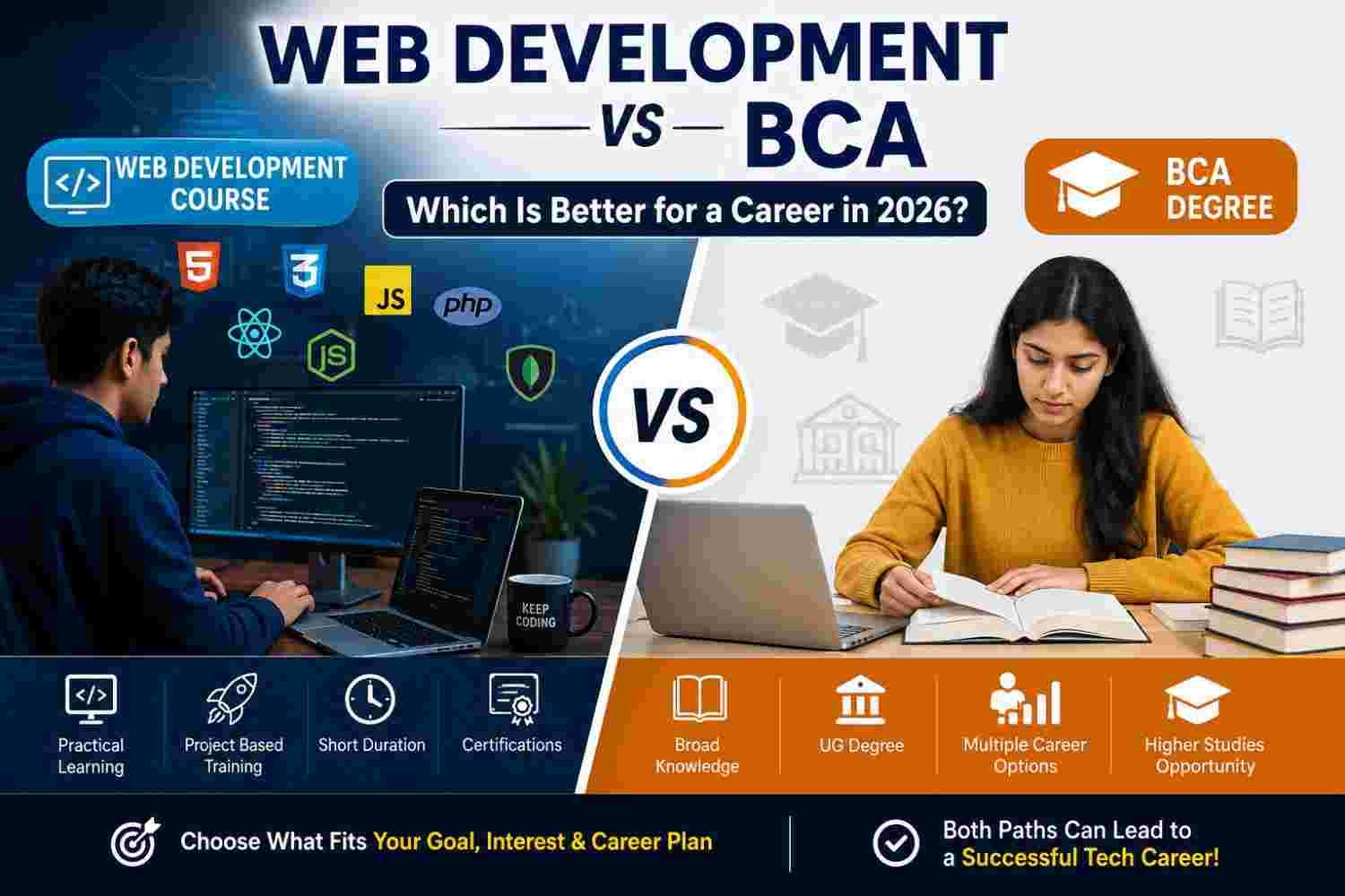 Web Development Course vs BCA: Which Is Better for a Career in 2026?