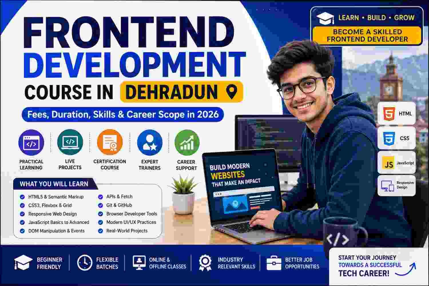 Frontend Development Course in Dehradun: Fees, Duration, Skills & Career Scope in 2026