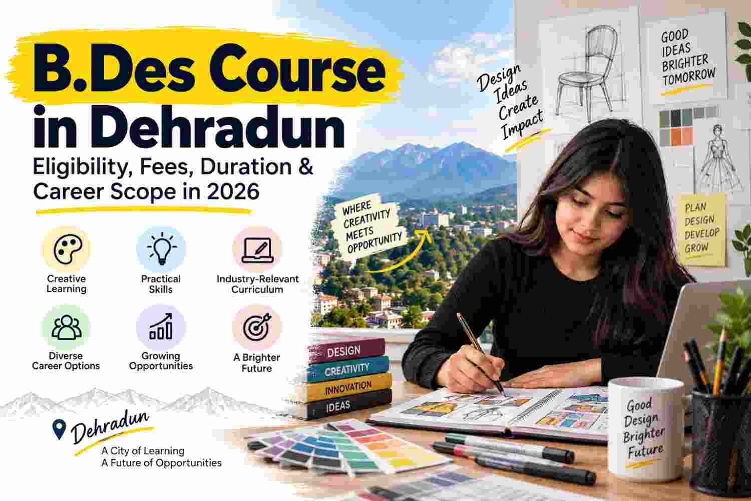 B.Des Course in Dehradun: Eligibility, Fees, Duration & Career Scope in 2026